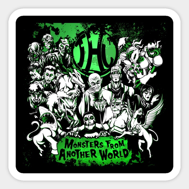 Monsters from Another World - Trapp Hill Collision Sticker by Trapp Hill Collision